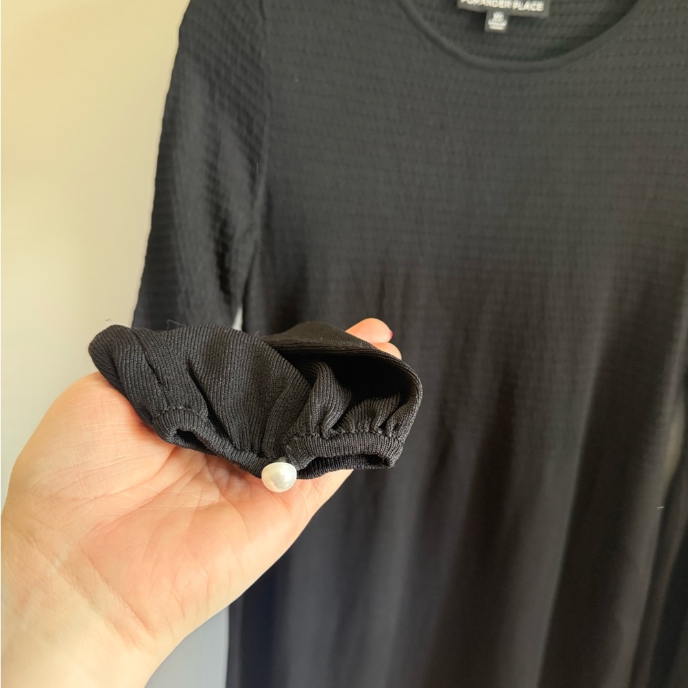 Tuckernuck Pomander Place • Lennox Double Knit Black Sweater Maxi Dress XS - Picture 6 of 10